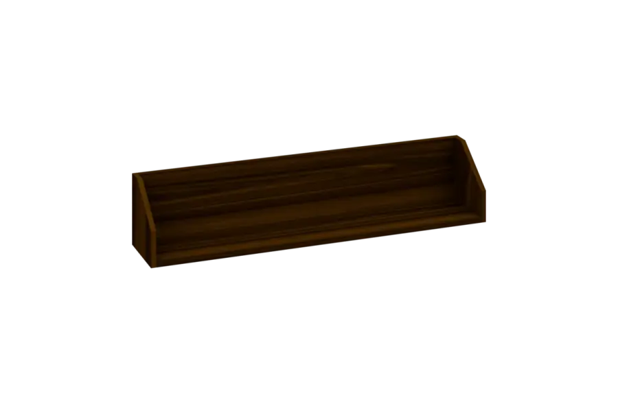 CPA 1 - 120 police na zeď, deska 18 mm, 240x1200x240, ořech královský